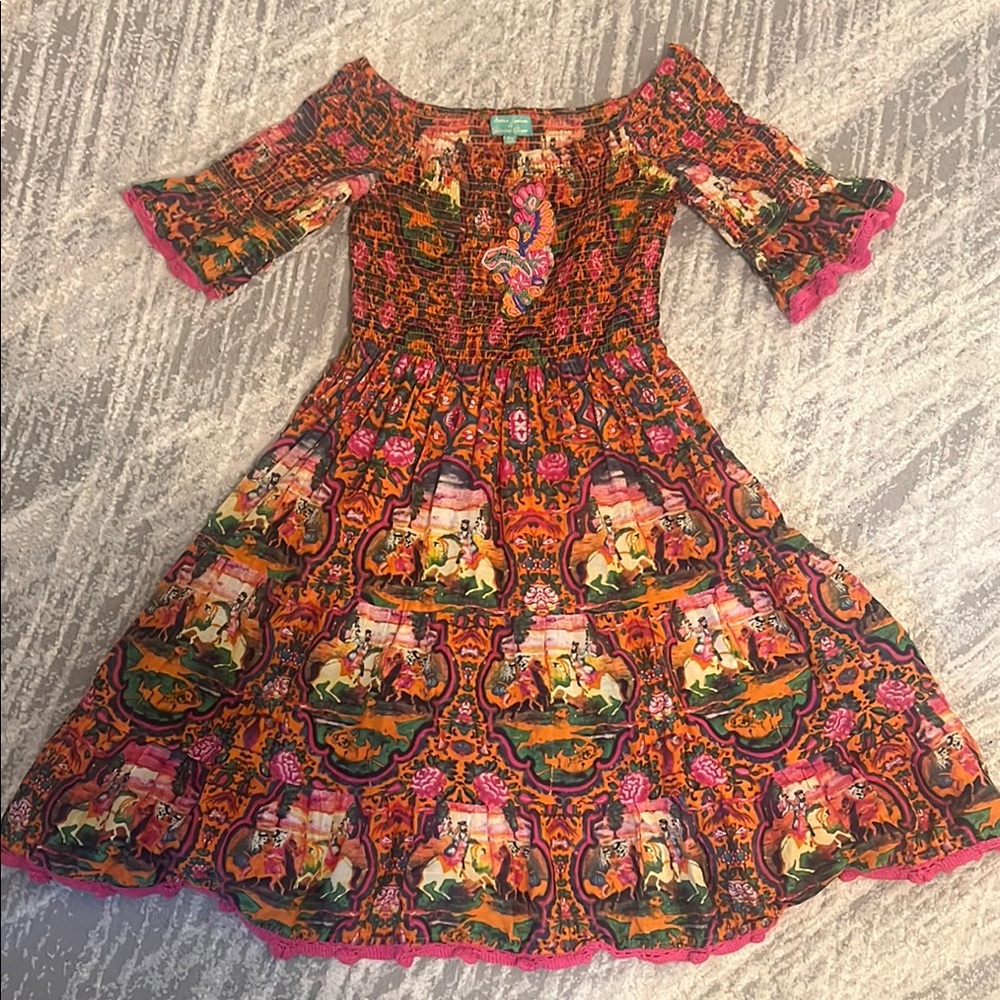 Girls' Multicolor Boho Dress from Italy